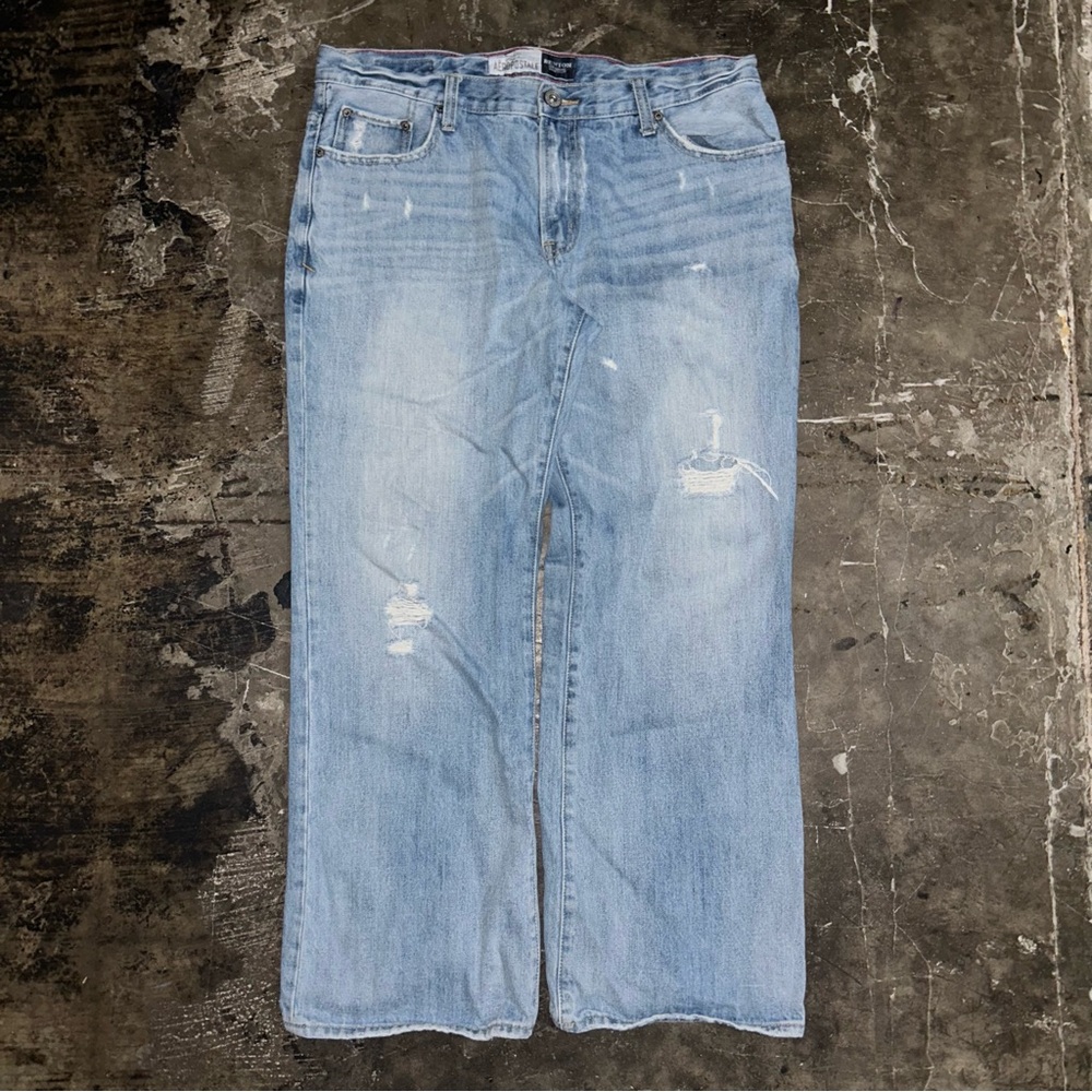 34X30 Aeropostale Benton Mens Bootcut distressed jeans
